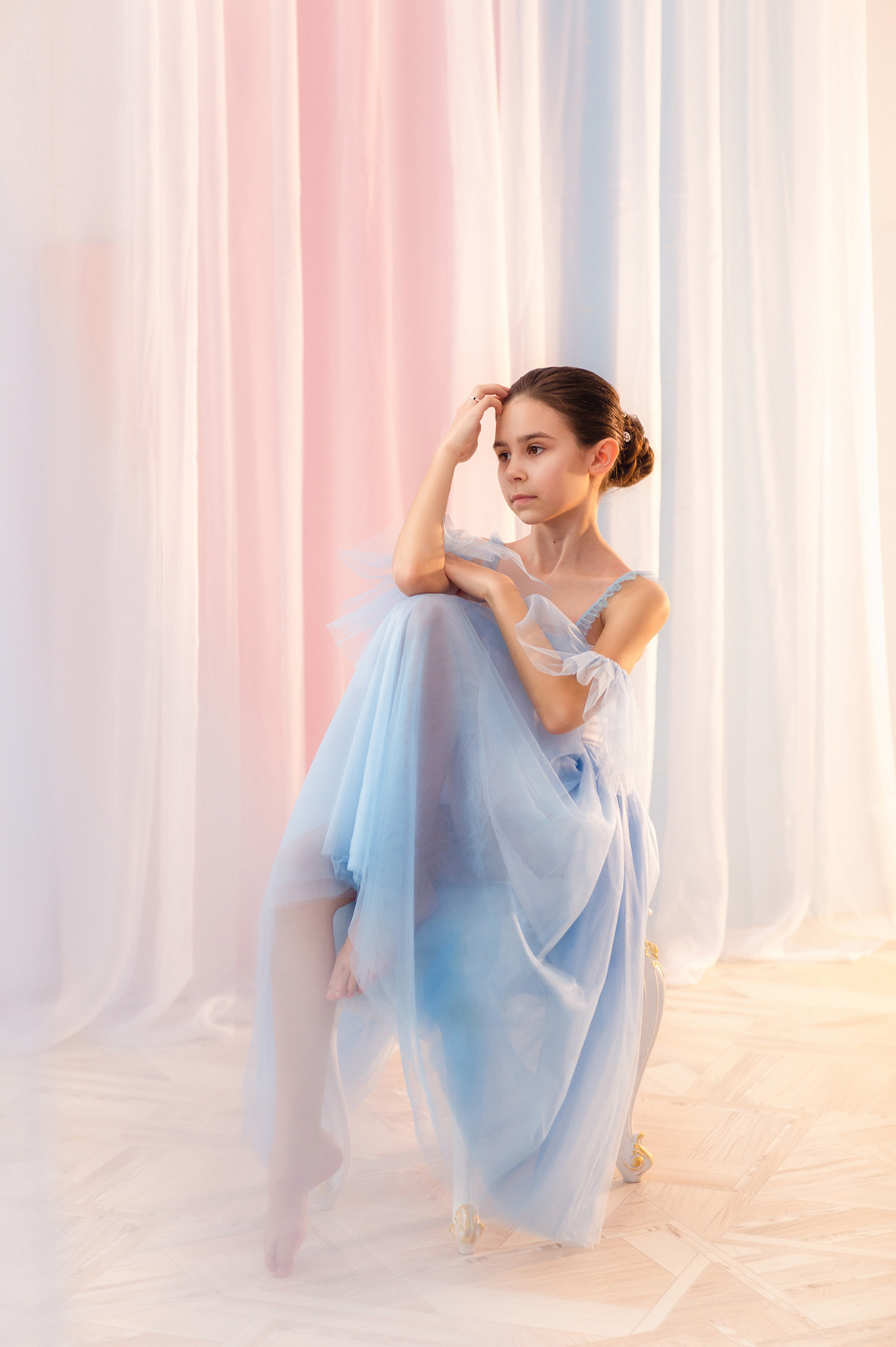 Детская тематическая костюмированная фотосессия, Юная балерина.