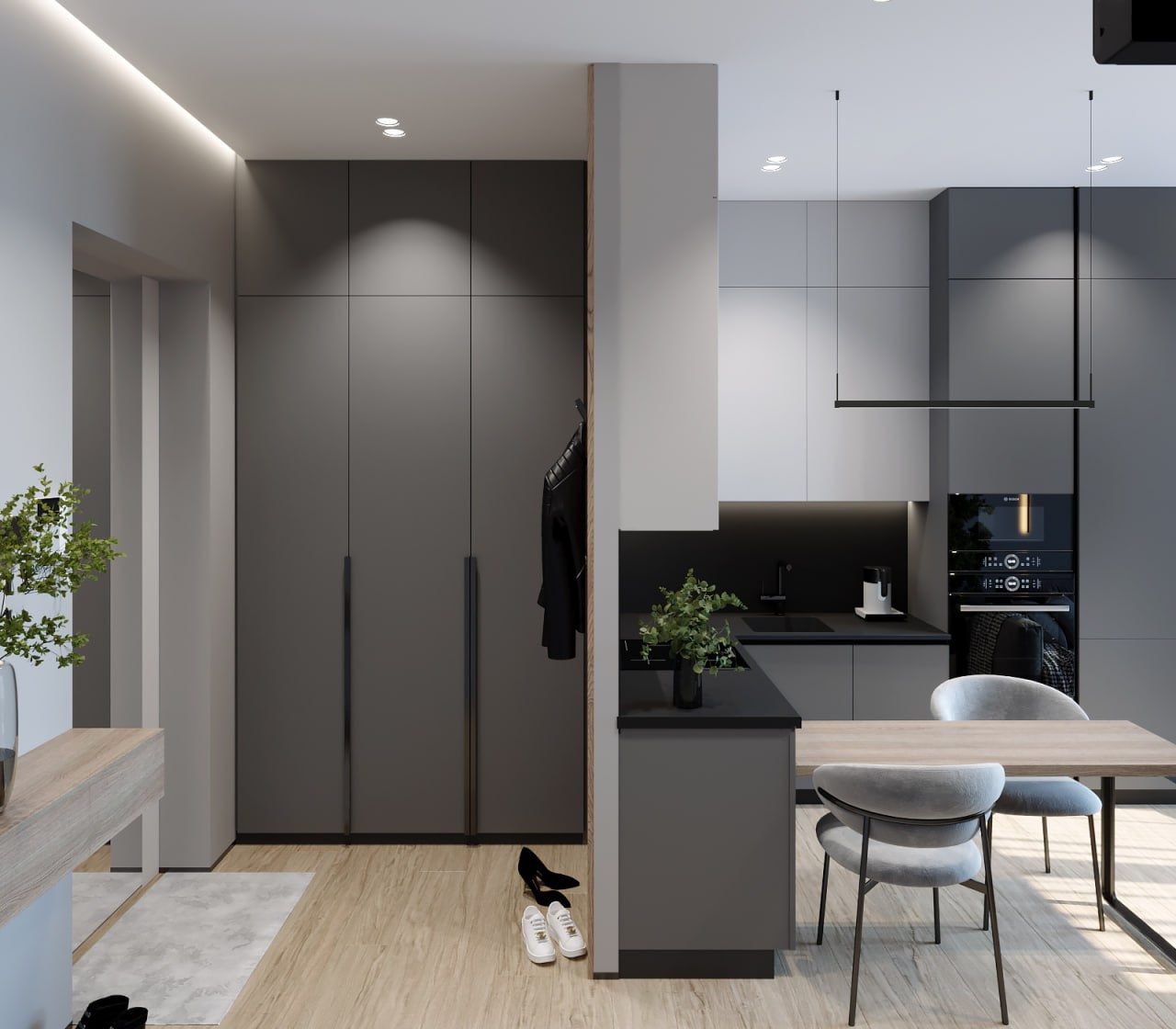 Дизайн-проект квартиры общей площадью 35 кв.м в Москве. Дизайнер интерьера в Дубне, Москве, Дмитрове