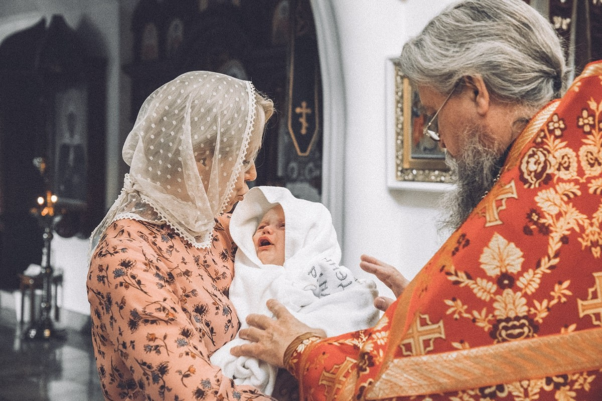 Крещение в храме святых апостолов Петра и Петра, Лужки, Истринский район