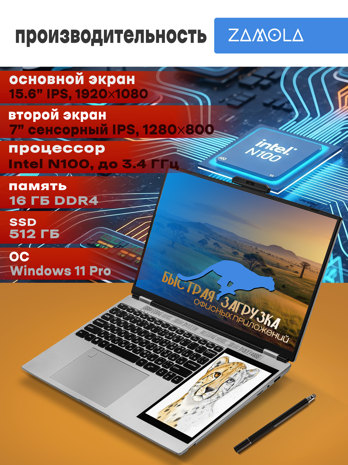 Ноутбук характеристики оформления карточки товара. 