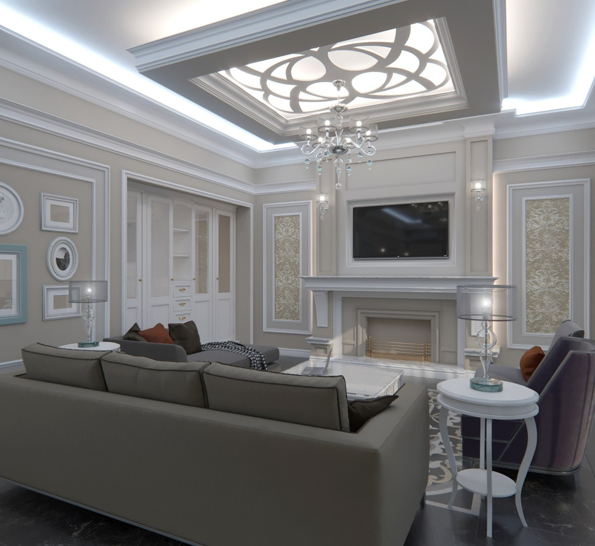 Дизайн интерьера кухни-гостиной в частном жилом доме, пер. Местный