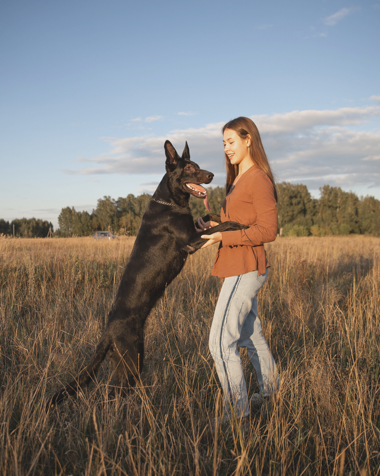 Фотопрогулка с собакой. Фотограф в Новосибирске
