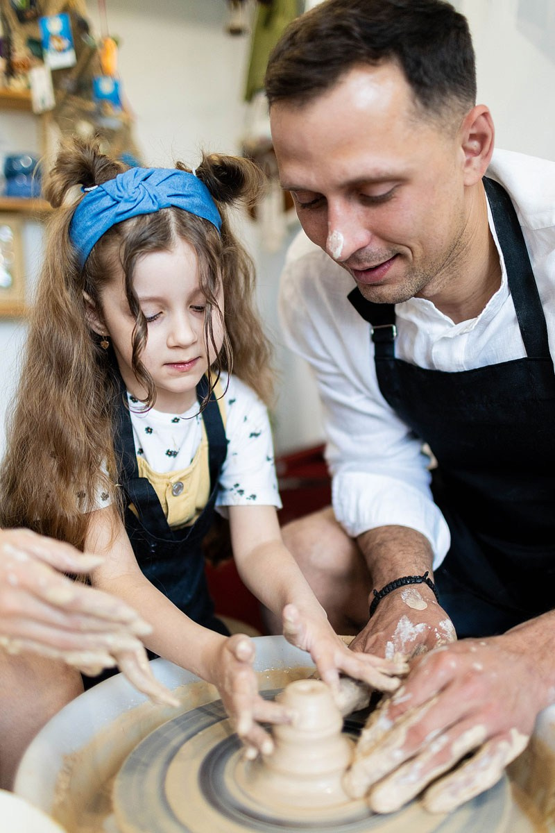 Семейные истории в гончарной мастерской. Детский и семейный фотограф Домодедово