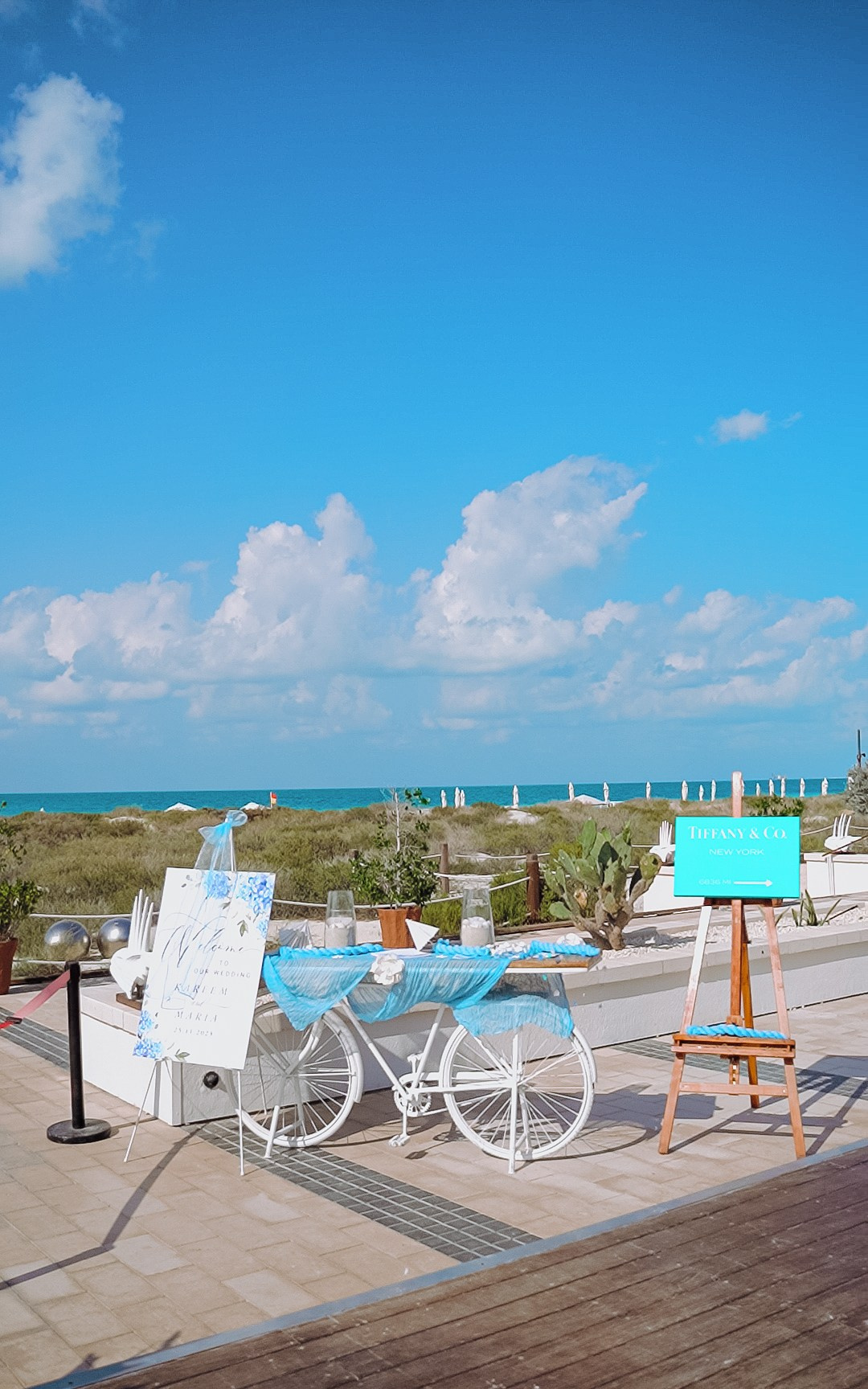 Пляжная свадьба цвета тиффани. Фотограф и видеограф в Москве и Абу Даби Мария Кулагина