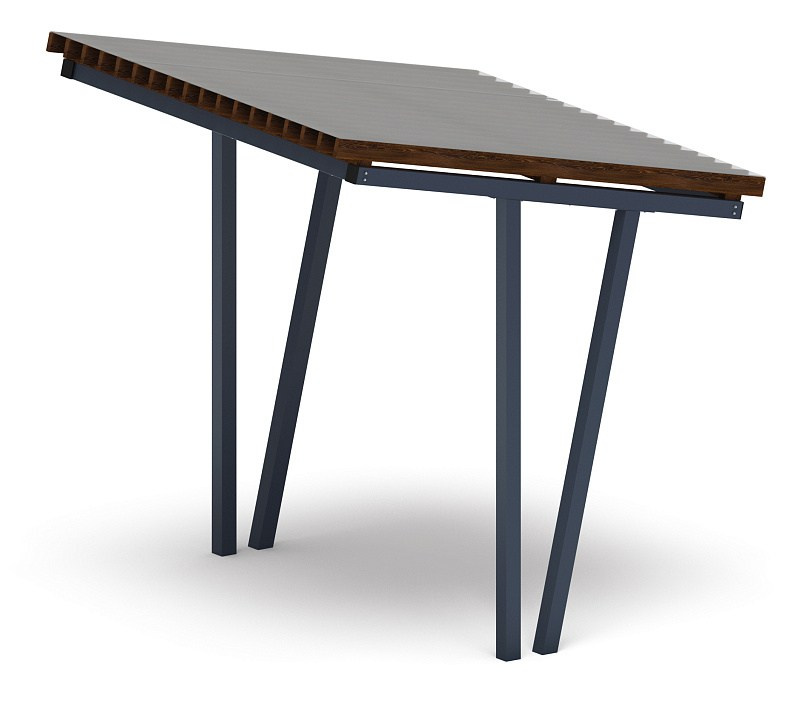 Пергола тент (наклонная) - МФ 77.03.01 /с поликарбонатом/ Габариты (ШхДхВ): 3000x2840x3170 мм