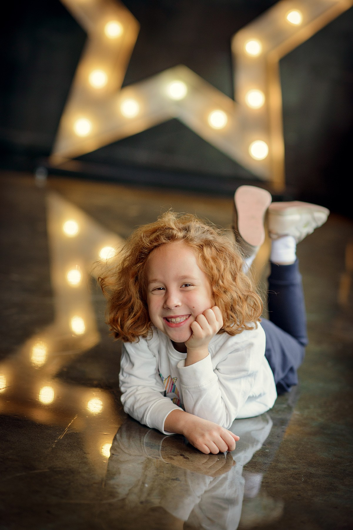 a girl in the studio, a photo shoot