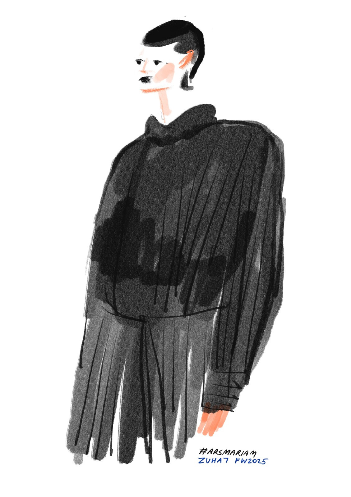 Zuhat FW 2025. Фэшн иллюстратор из Москвы Власенко Мария