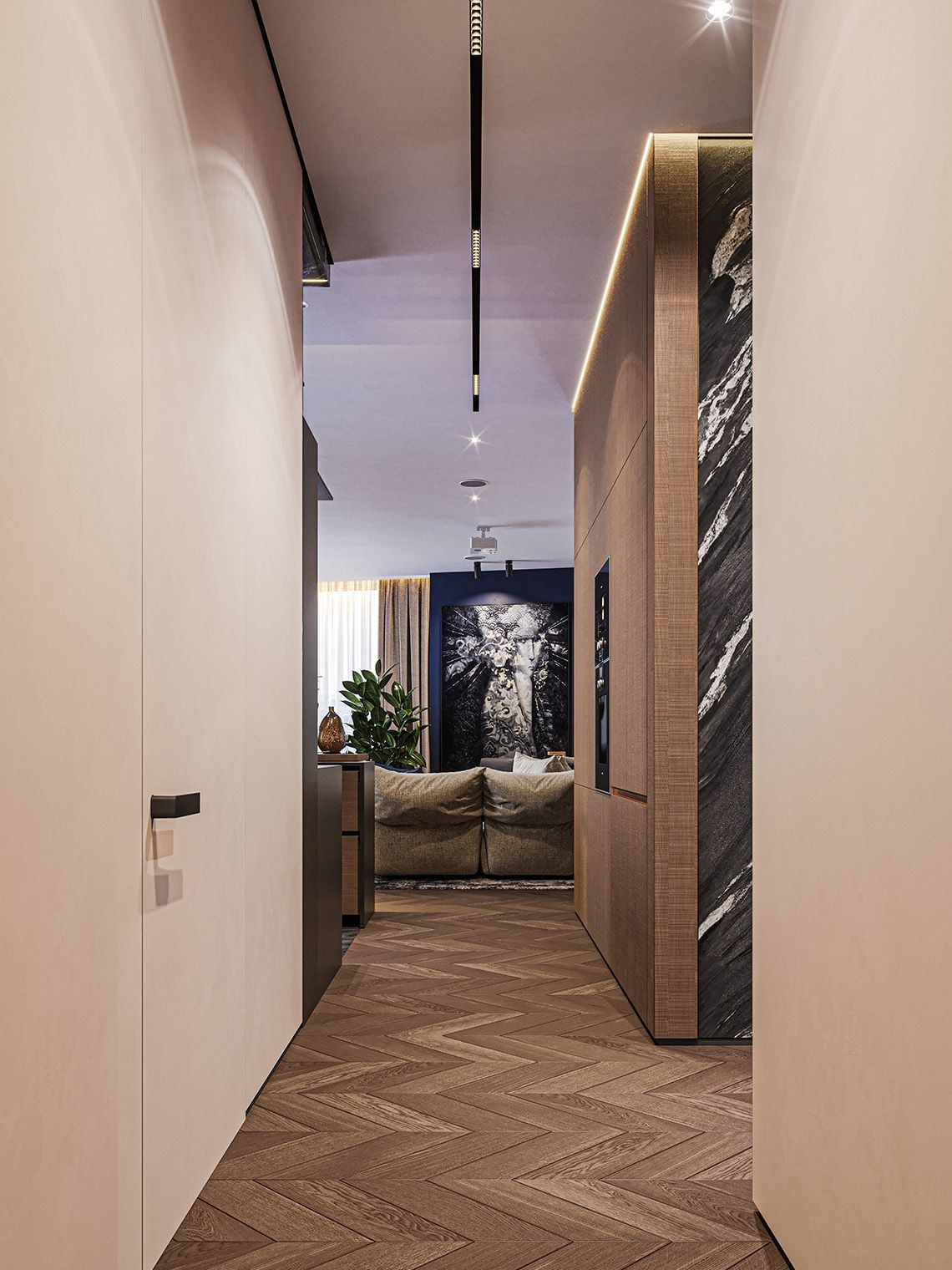 Capital Towers. 250 м². Ваш личный музей Зорикто Доржиева. Дизайн «под коллекцию» без пафоса. Только вы, бетон, латунь и магический реализм. Проект под ключ.