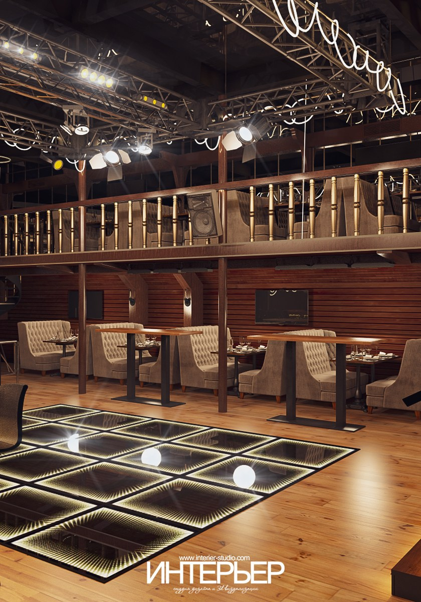 Ночной клуб на фрегате «Флагман», г. Великий Новгород. Дизайн интерьера, 3D визуализация и 3D моделирование. Создание проектов и чертежей. КМВ: Кисловодск, Пятигорск, Ессентуки и удаленно