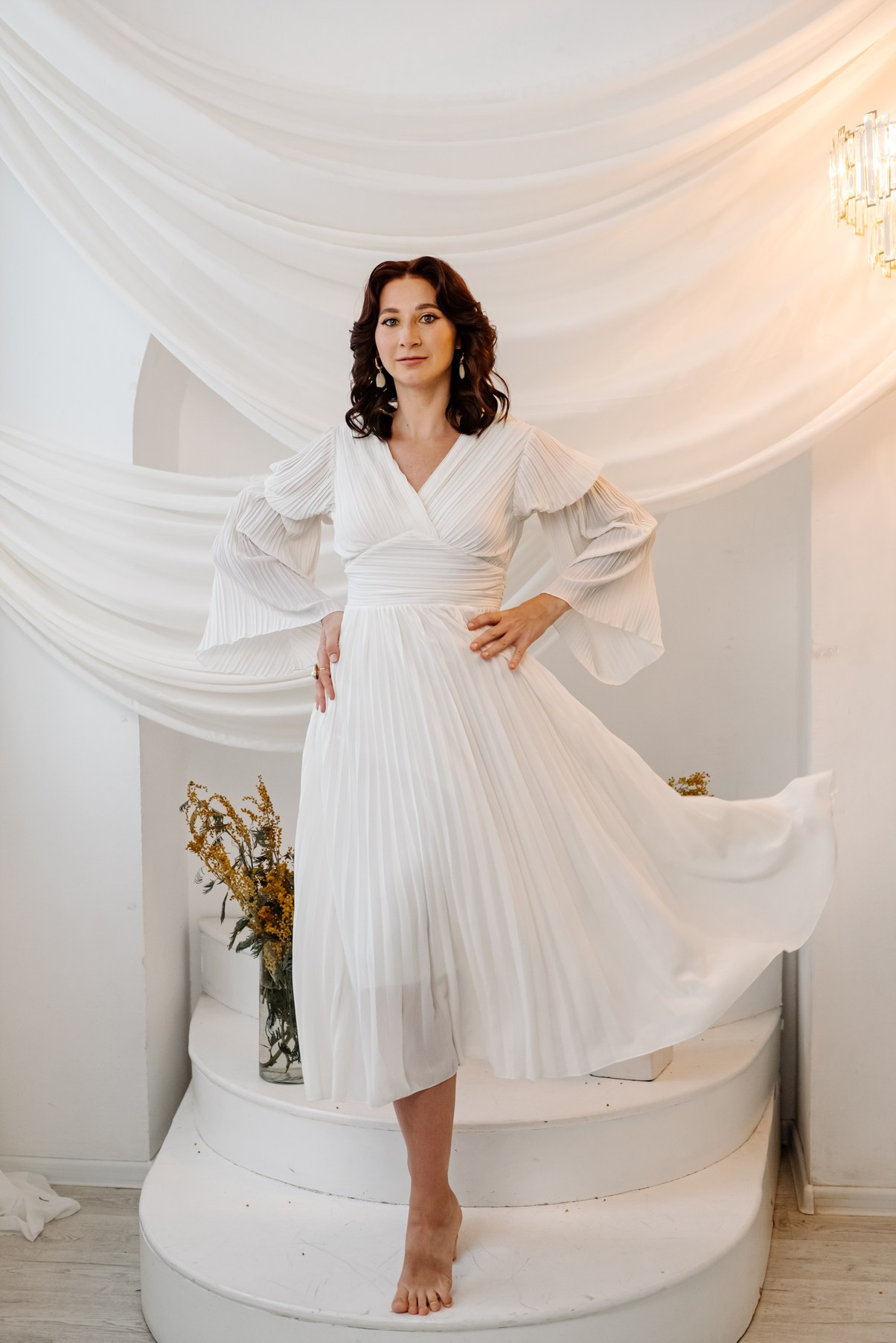 Виктория с мимозой. Свадебный и семейный фотограф в Санкт-Петербурге Елена Худякова