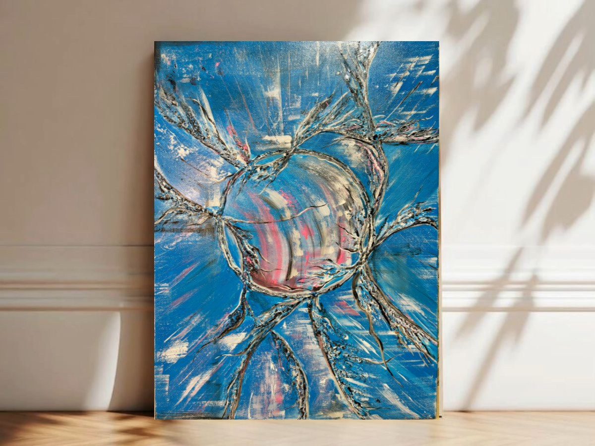 Картина «Падающая луна» 50×70. Художник Виктория Руш из Москвы
