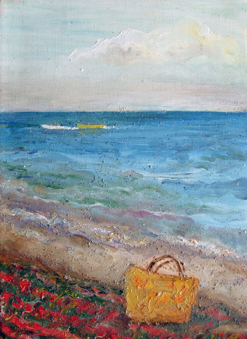 "На пляже"; холст / масло, 2008