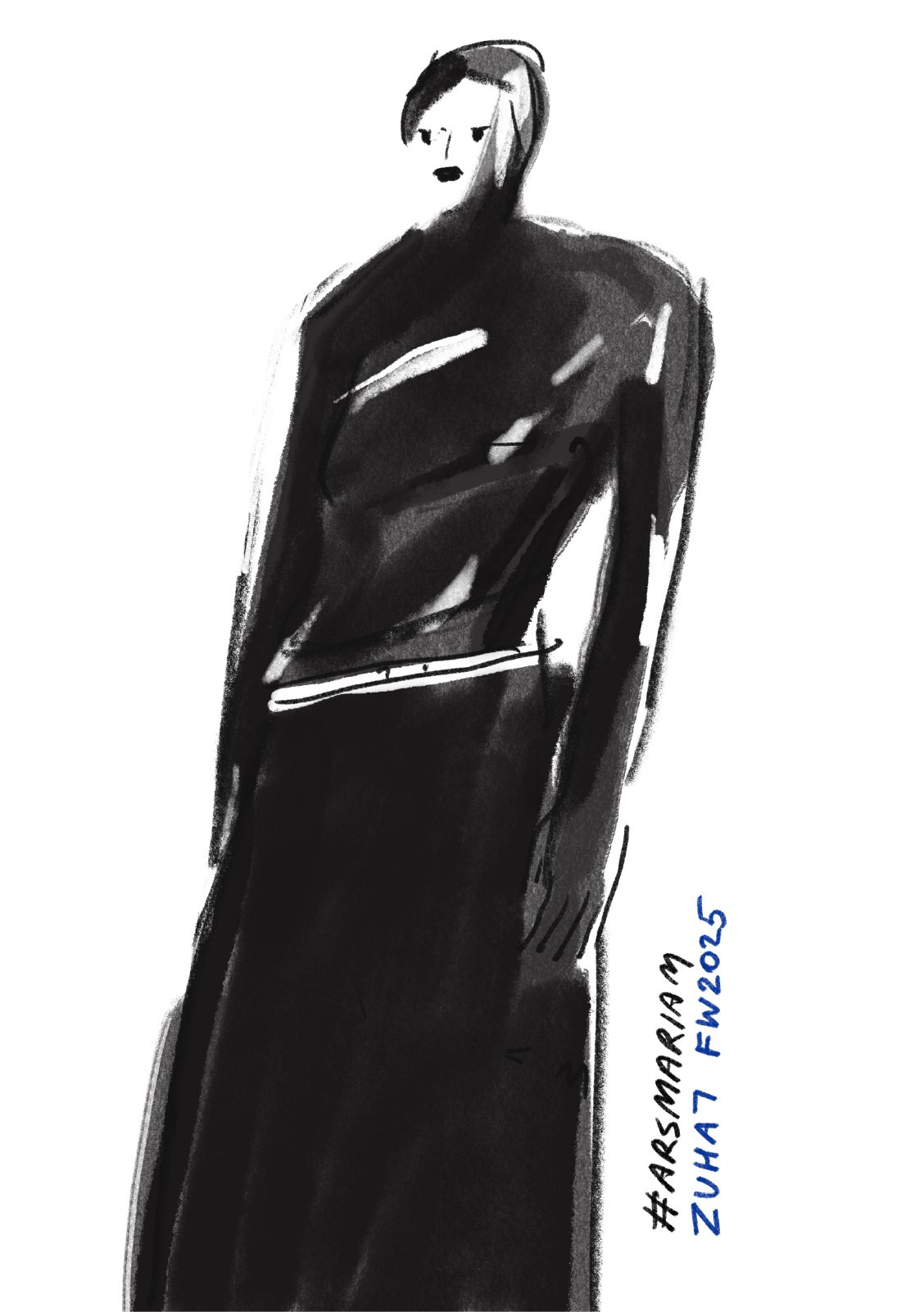Zuhat FW 2025. Фэшн иллюстратор из Москвы Власенко Мария
