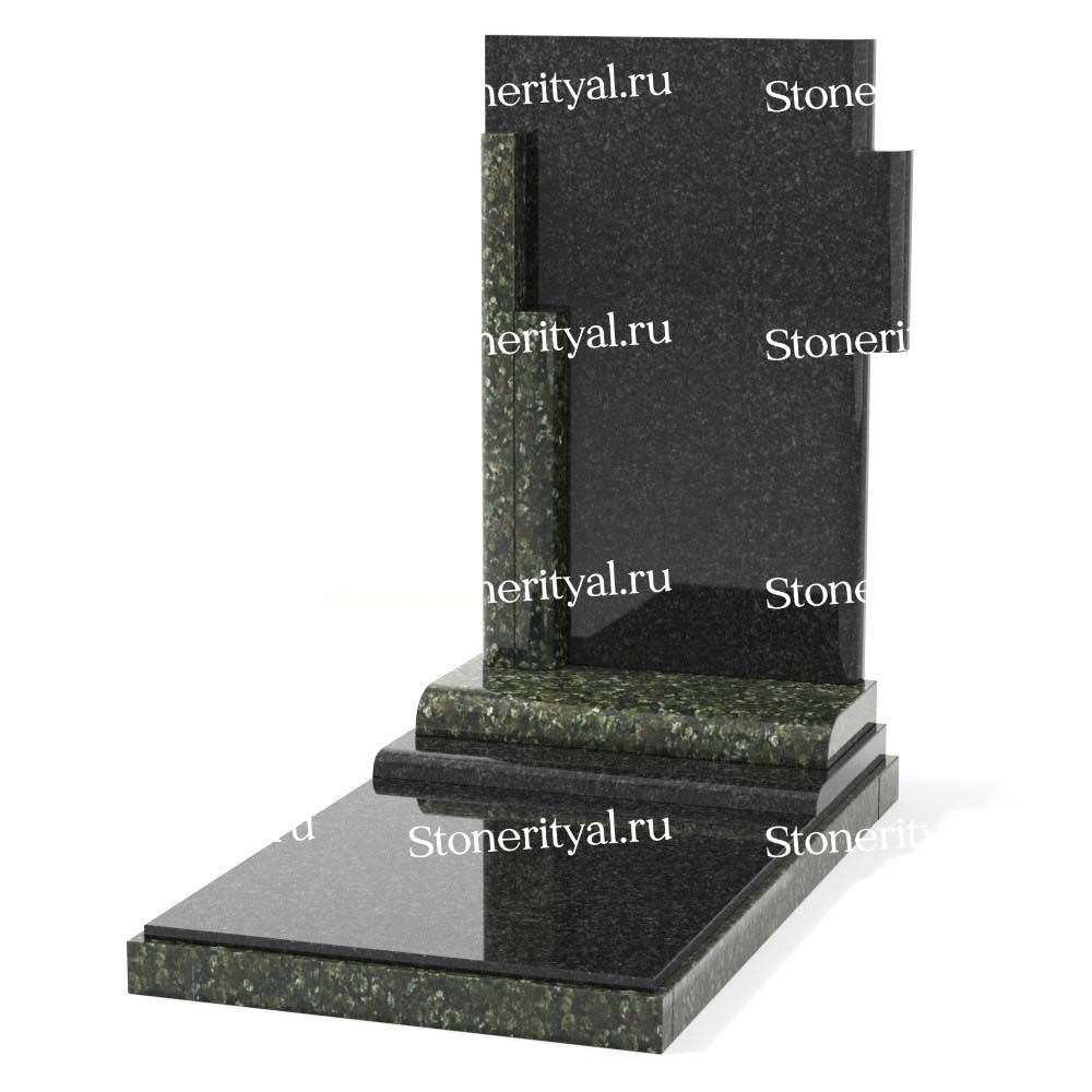 Комбинированные памятники на одного. Изготовление и установка памятников в Москве и МО