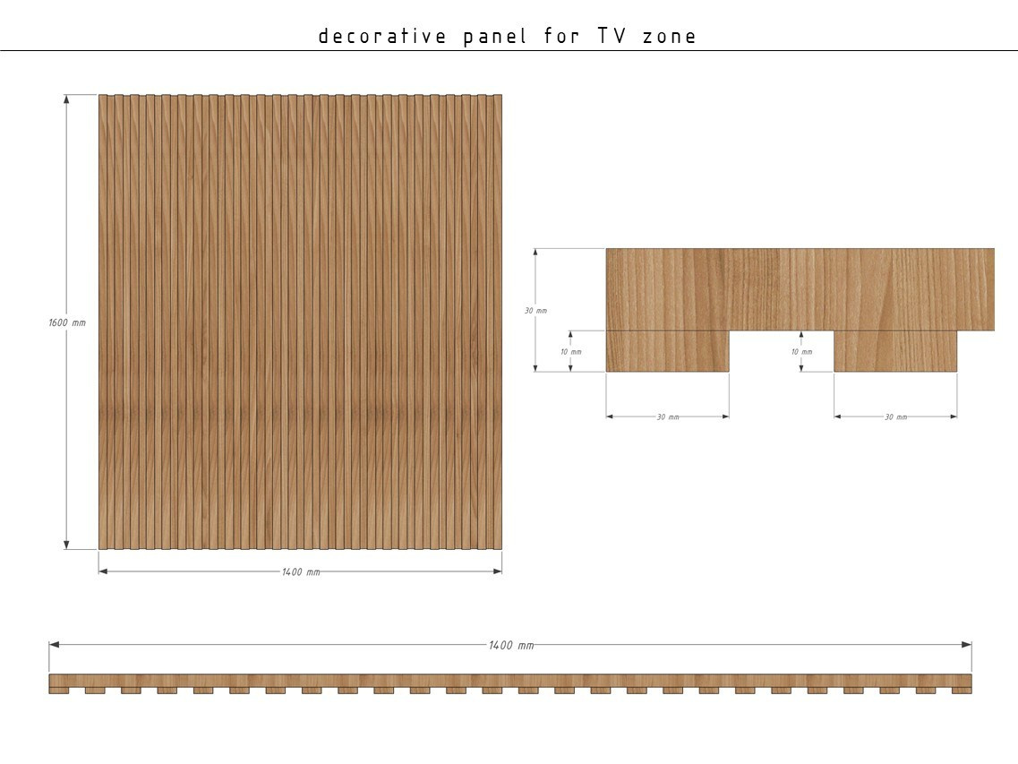 Альбом столярных изделий для проекта студии. Интерьерная визуализация SketchUp+Enscape