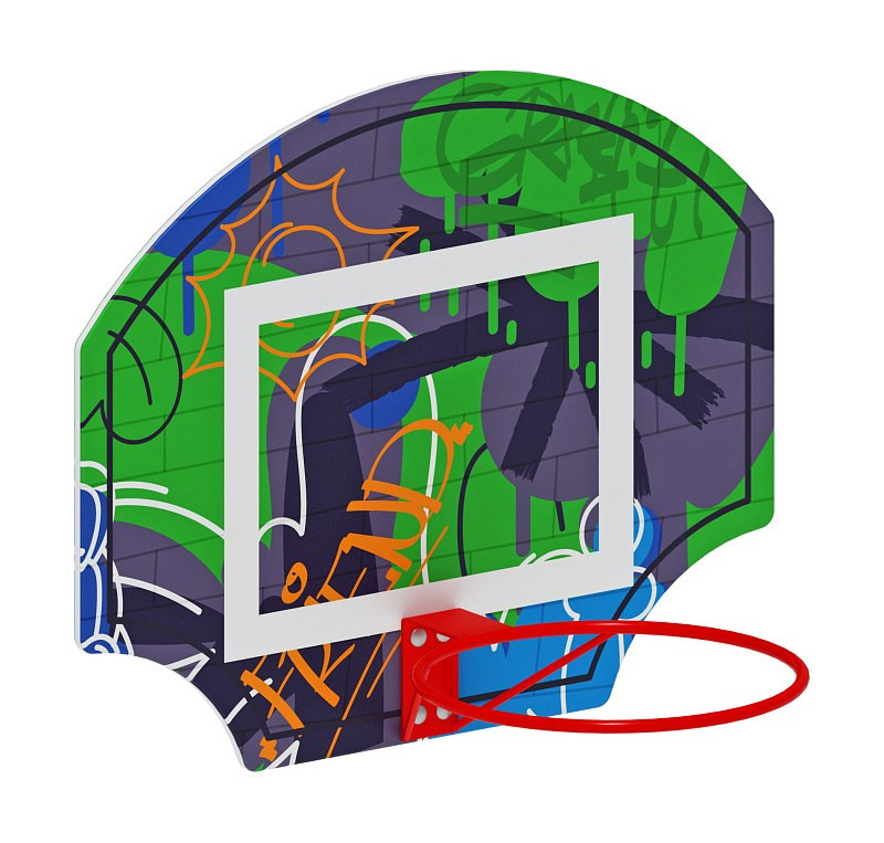 Щит баскетбольный мини (Граффити) - СО 1.70.02-03 Габариты (ШхДхВ): 1000х630х800