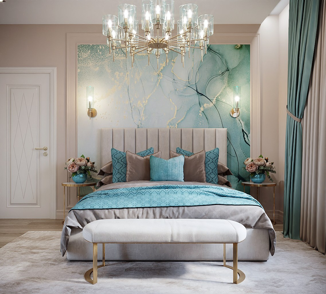 Дом с бирюзовыми акцентами. Студия дизайна