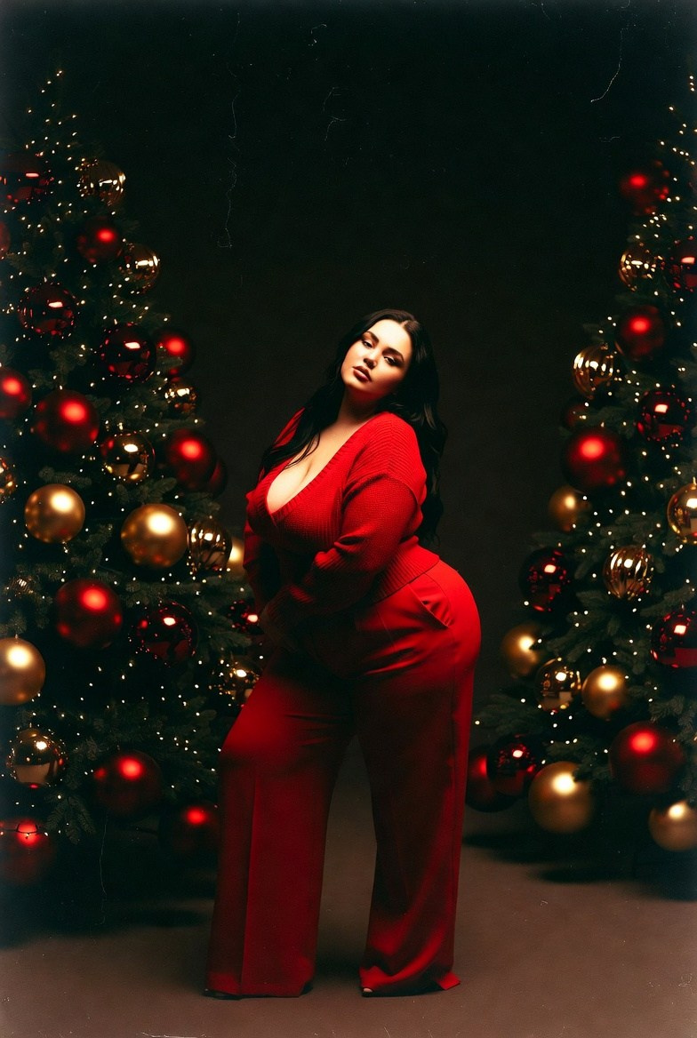 Плюс сайз в красном