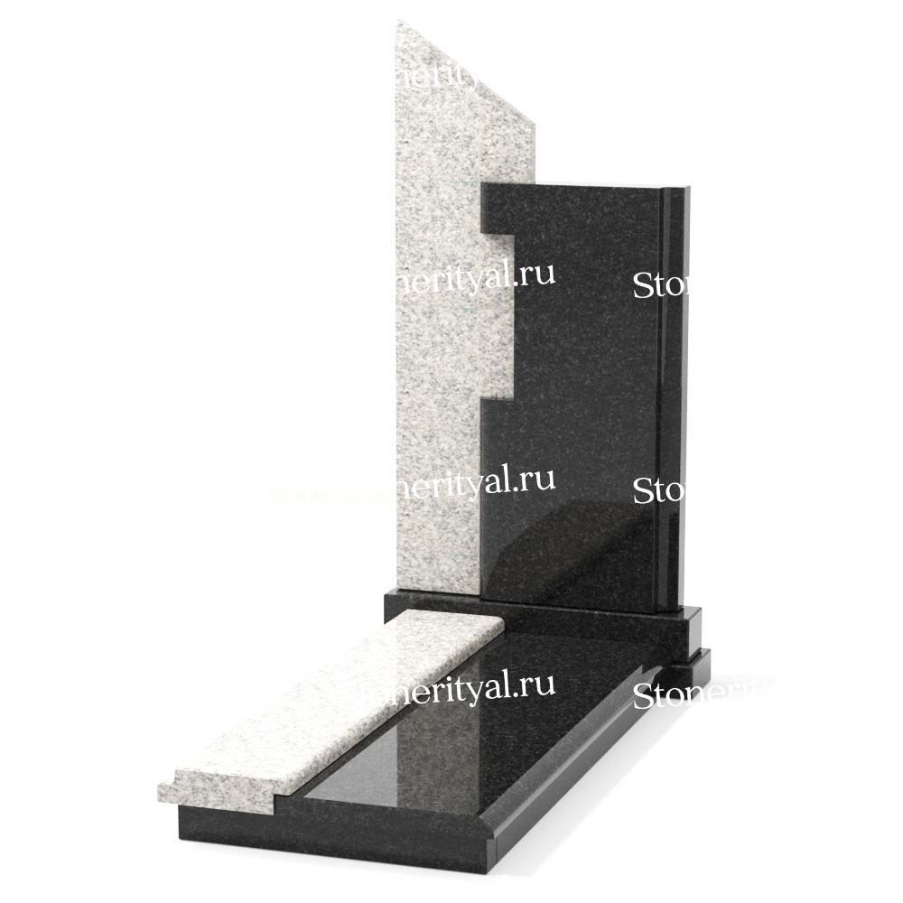 Комбинированные памятники на одного. Изготовление и установка памятников в Москве и МО