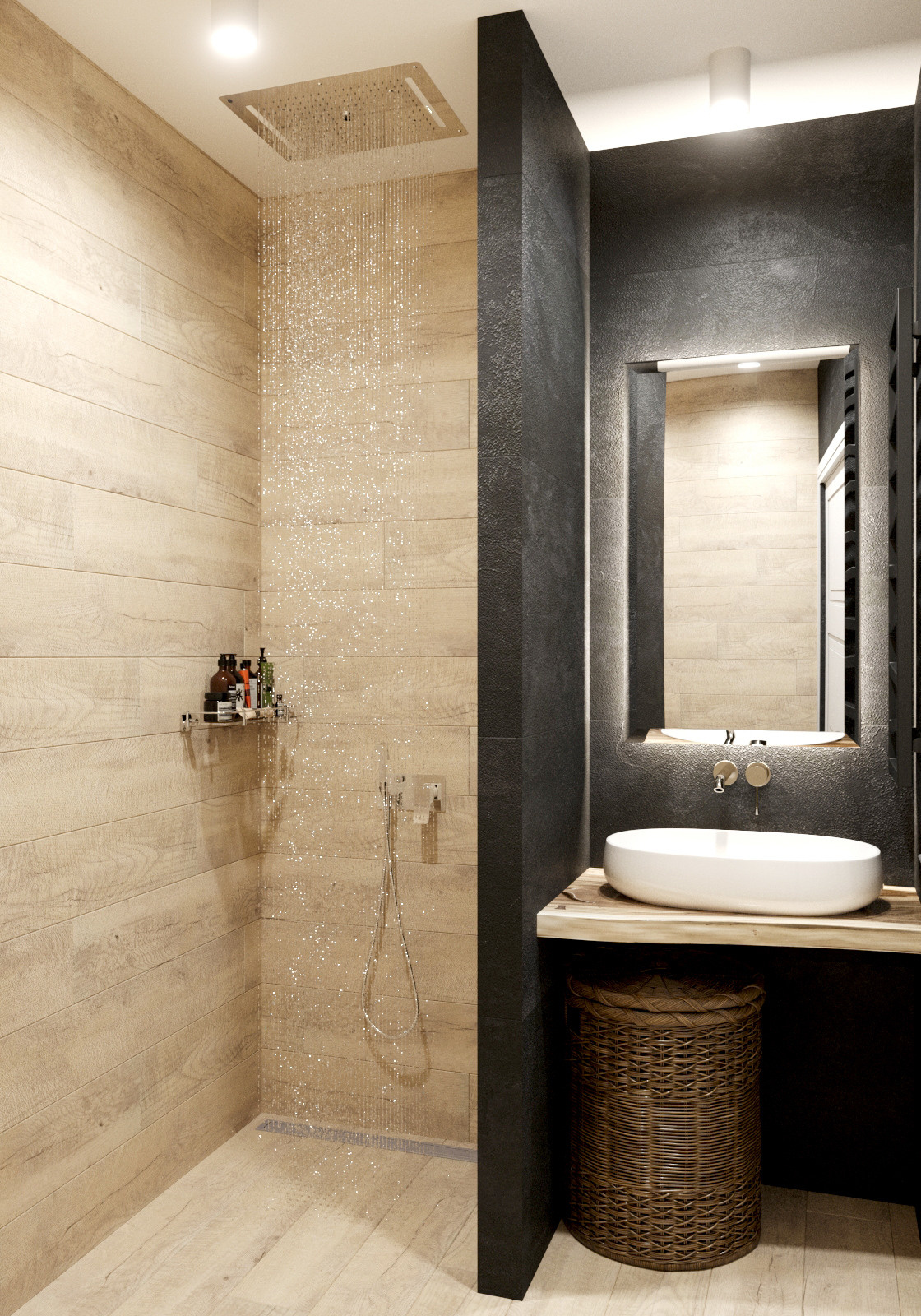 Душевая. Intoo.ru — Дизайн интерьера в Москве. Частный дизайнер Роман Королев