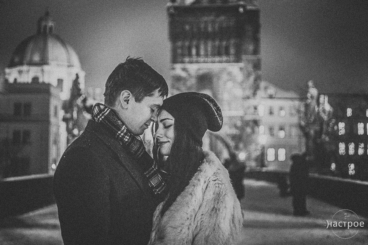 Winter love-story in Prague (Czech Republic). Marina Kanygina (Fedoseeva) photography