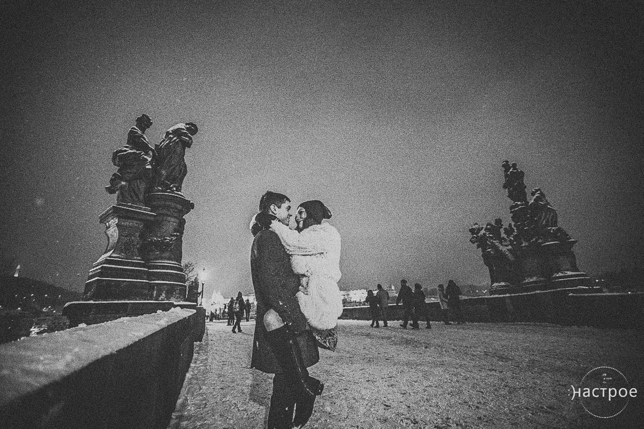 Winter love-story in Prague (Czech Republic). Marina Kanygina (Fedoseeva) photography