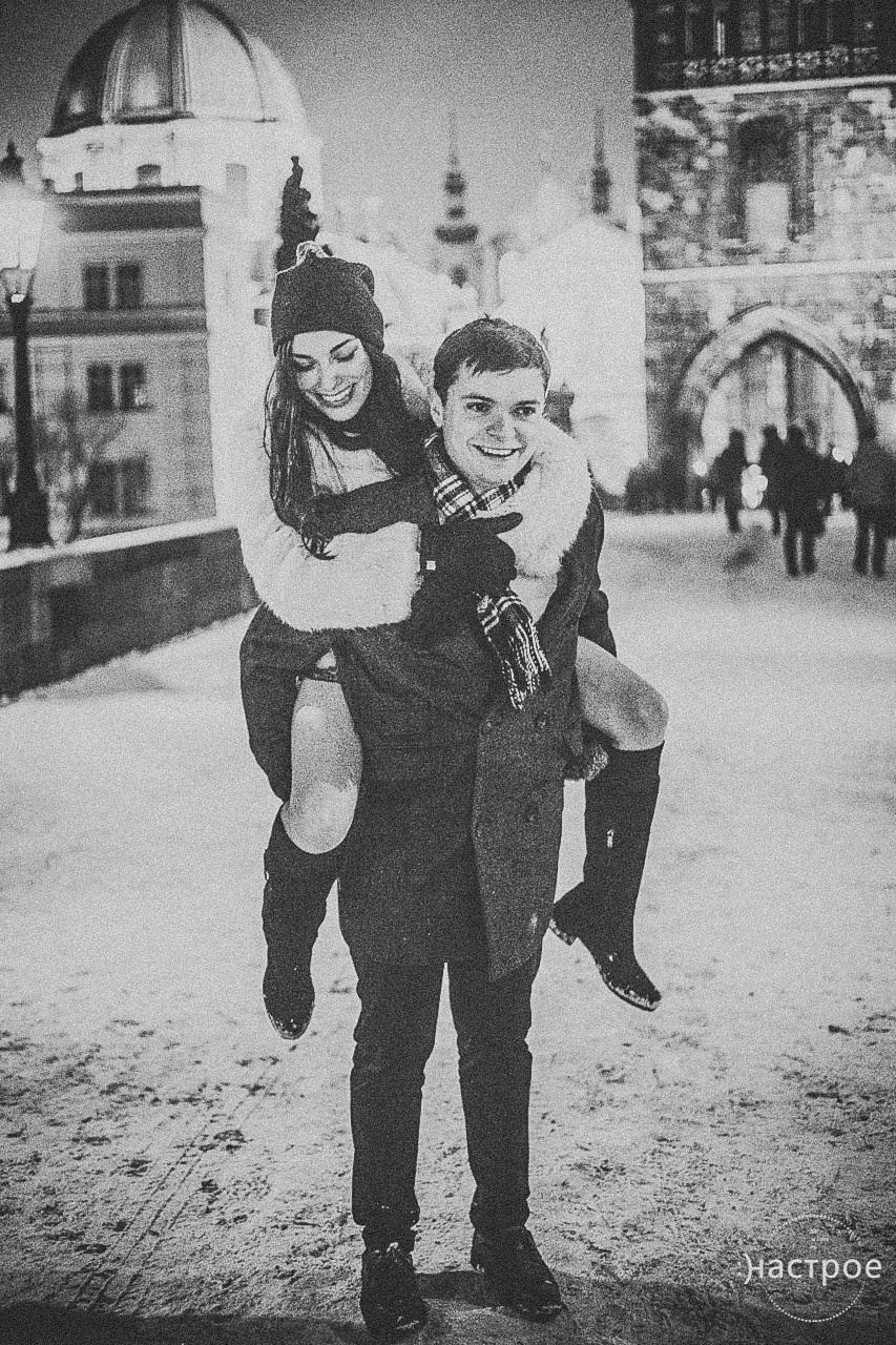 Winter love-story in Prague (Czech Republic). Marina Kanygina (Fedoseeva) photography