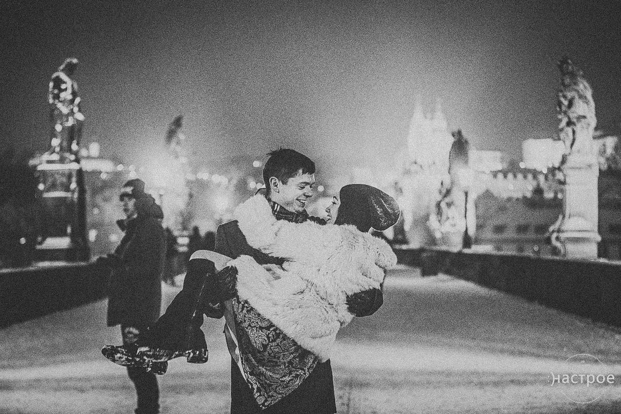 Winter love-story in Prague (Czech Republic). Marina Kanygina (Fedoseeva) photography