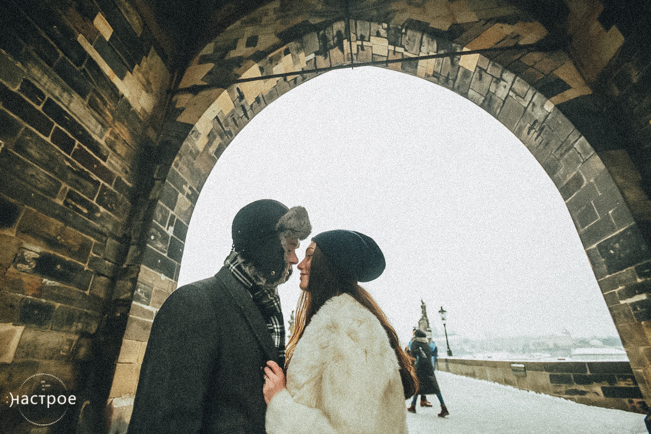 Winter love-story in Prague (Czech Republic). Marina Kanygina (Fedoseeva) photography