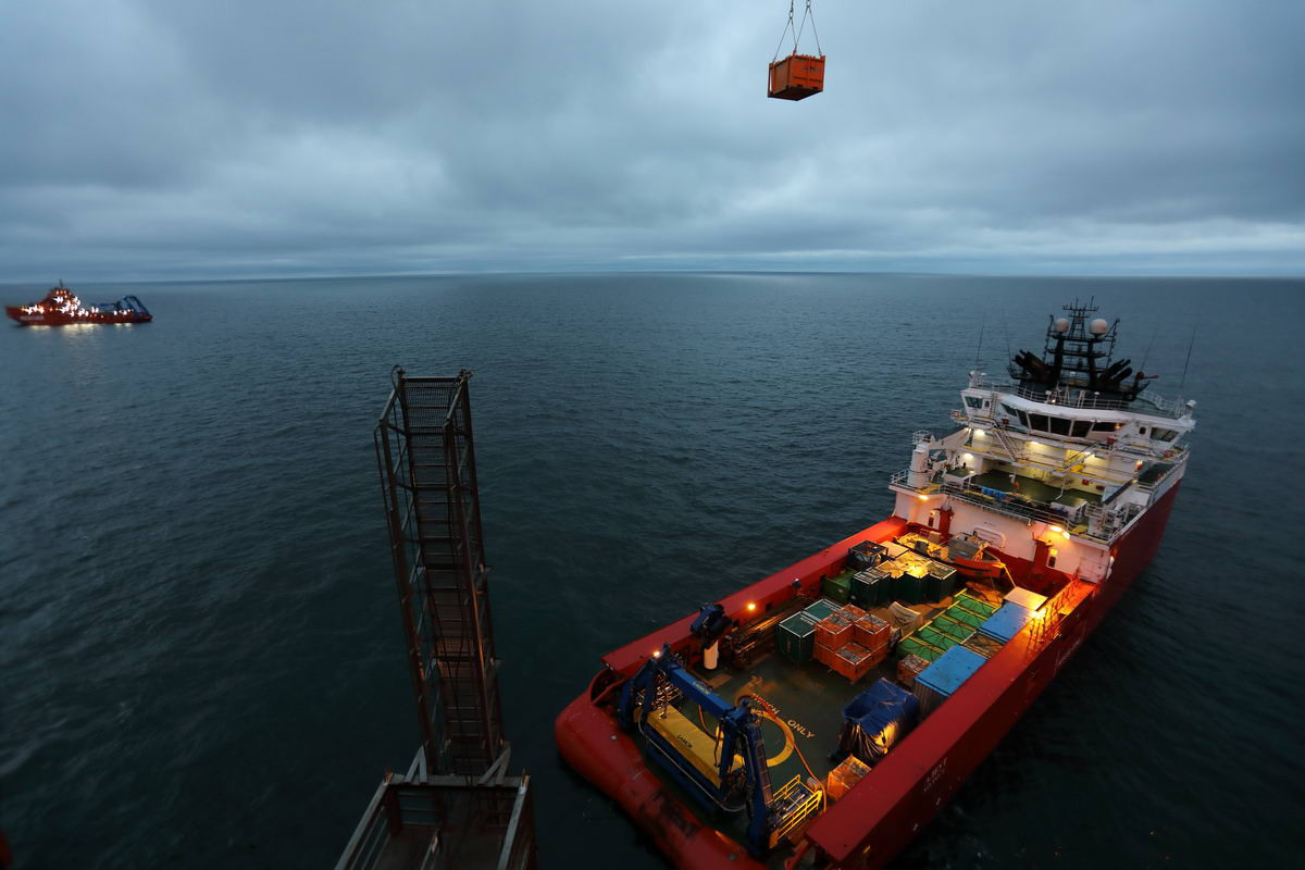 Приразломная — ледостойкая нефтяная платформа, Баренцово море, Арктика. Заказчик: Газпромнефть