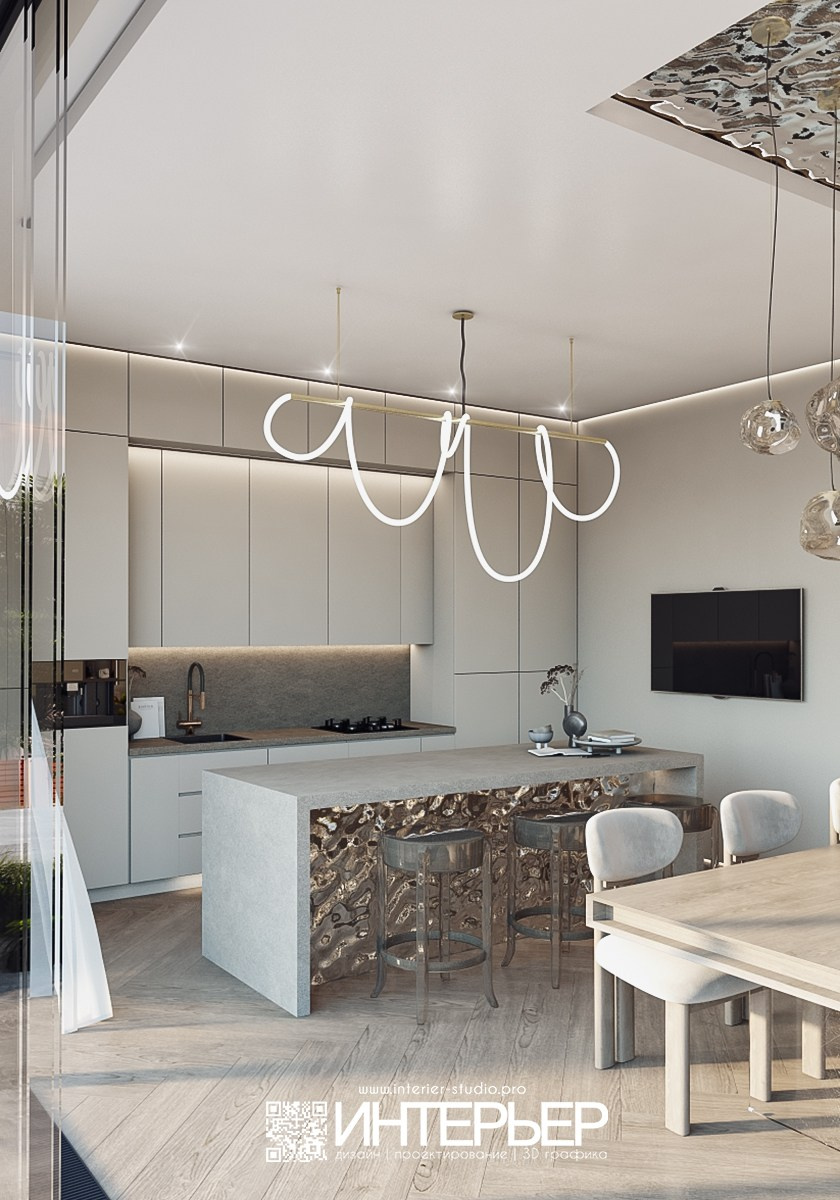 Дизайн-проект Дома Константина и Олеси. Дизайн интерьера, 3D визуализация и 3D моделирование. Создание проектов и чертежей. КМВ: Кисловодск, Пятигорск, Ессентуки и удаленно