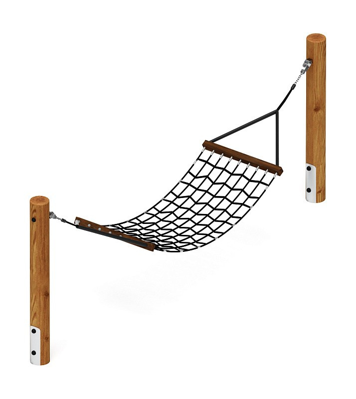 Гамак (лиственница темный ) МФ 45.01.01-Л.И1.01 Габариты (ШхДхВ): 4240х920х1650 Зона безопасности, мм: 7240х3920