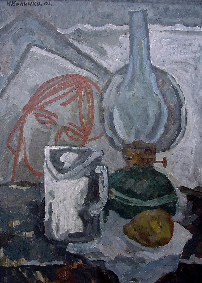 «Натюрморт с керосиновой лампой» 2001 год Собр. А. Миронова. Художник Величко Вадим Семёнович