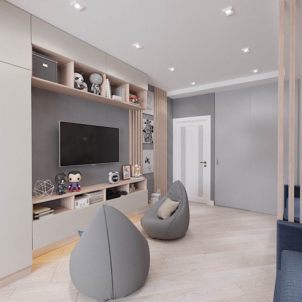 Детская для двух мальчиков. Студия дизайна FishkaRom в Краснодаре и по всей России