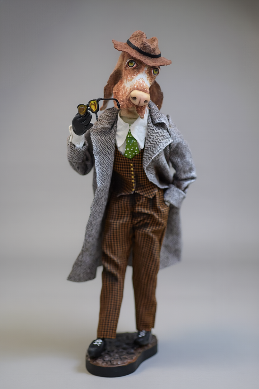 Перенос игрушки ручной работы на студийный фон с помощью Qwen