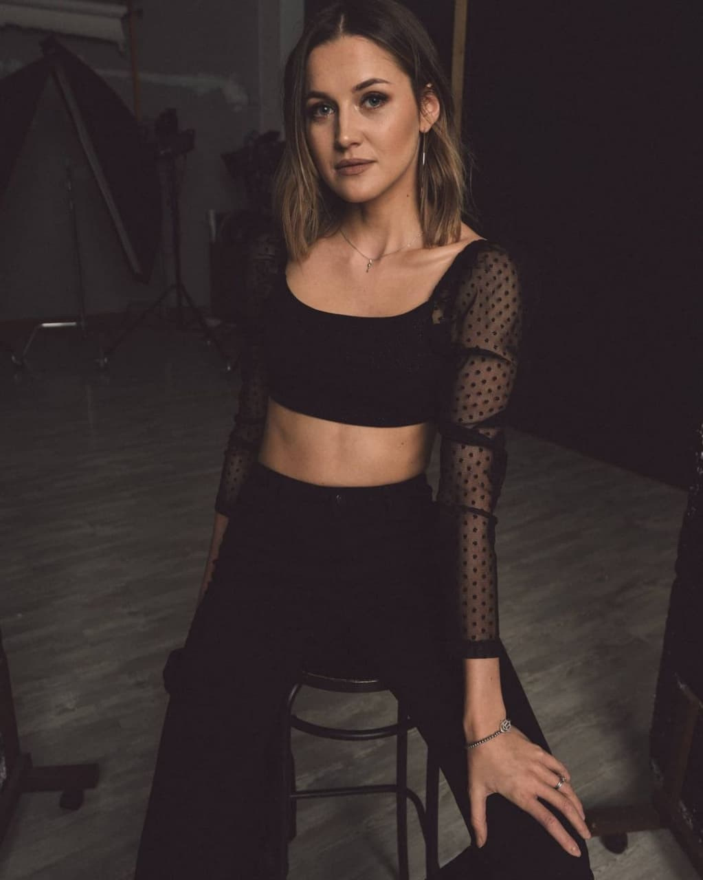 Albina Maklakova on the studio black. New York photographer RINAT SHAHMETOV in New York city