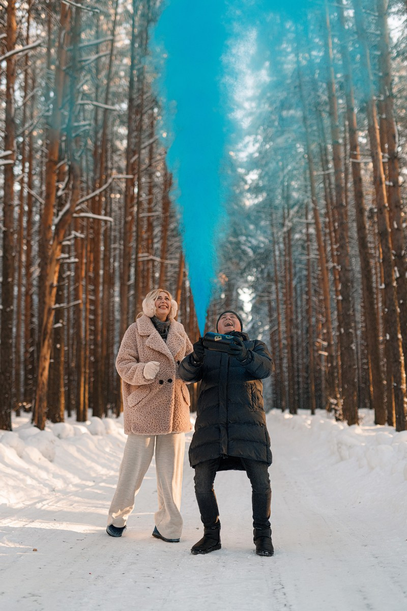 Гендер пати зимой. Свадебный и семейный фотограф Наталья Штык