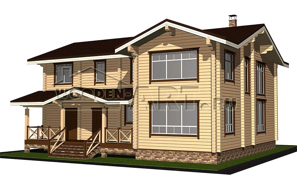 «Лесогорье» 321 кв. м. Проекты деревянных домов