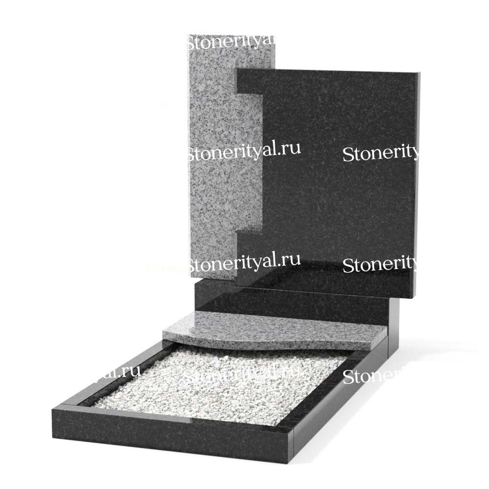 Комбинированные памятники на одного. Изготовление и установка памятников в Москве и МО