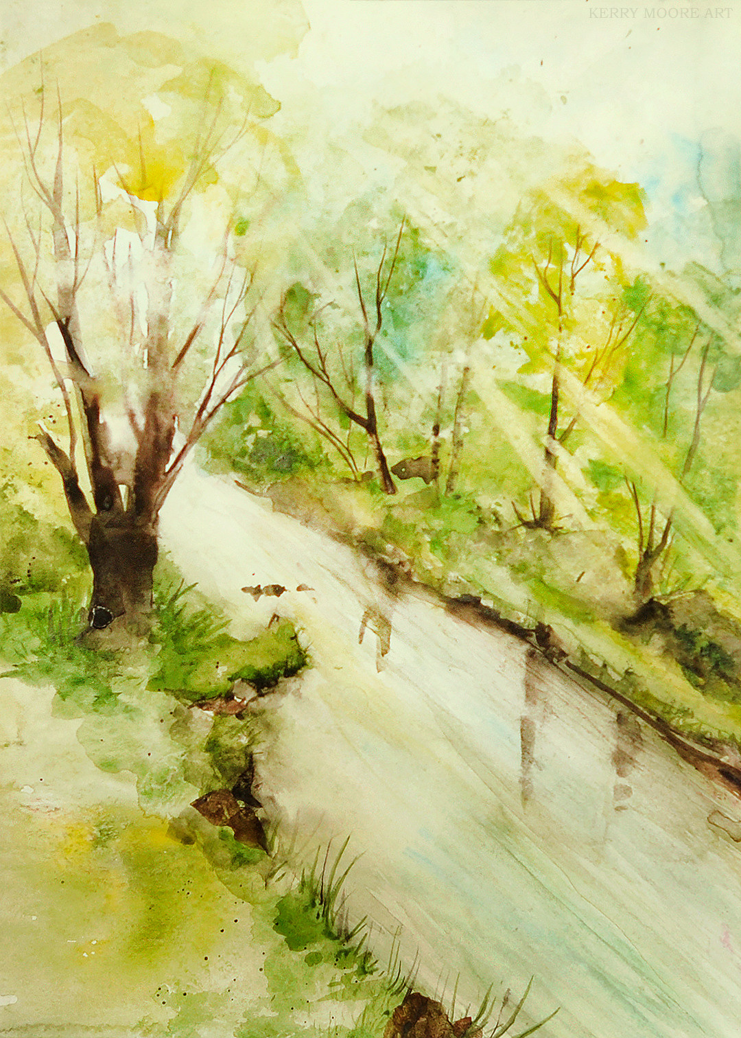 Landscapes in watercolor & acrylic. Фотограф и художник Kerry Moore