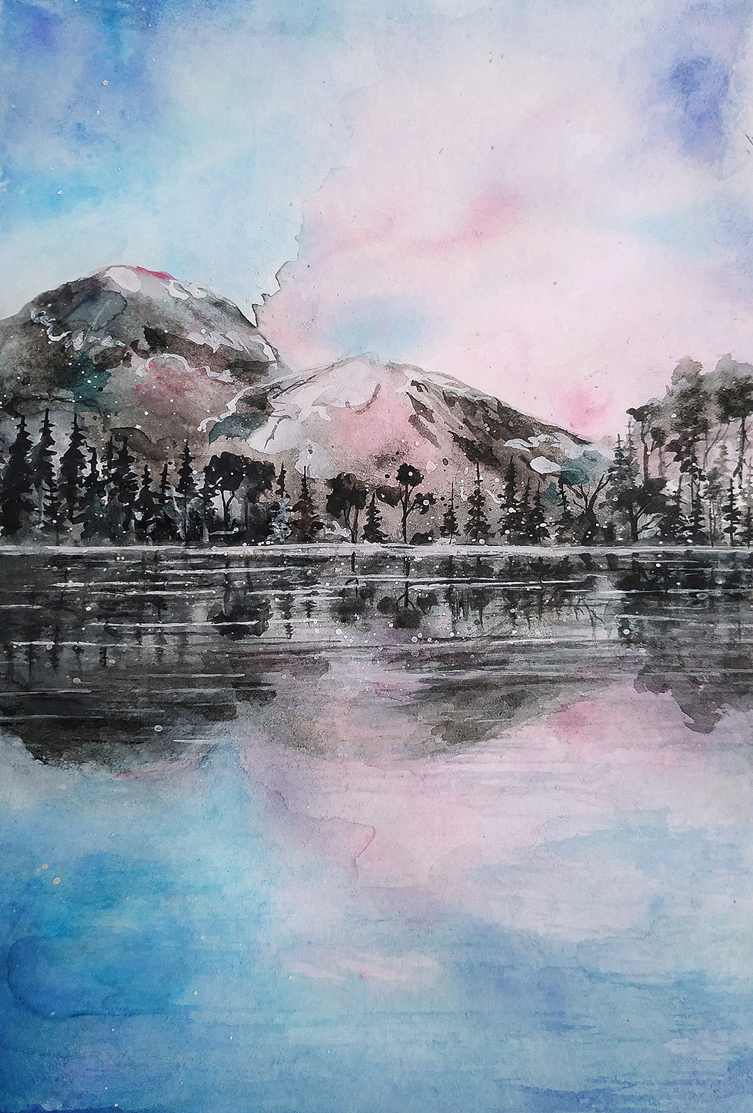 Landscapes in watercolor & acrylic. Фотограф и художник Kerry Moore