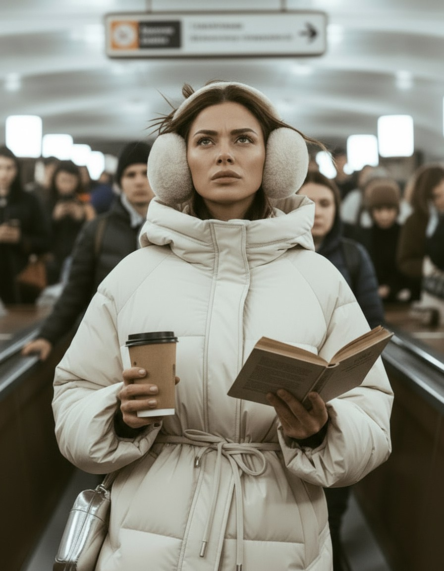 ИИ-кампейн. Зимняя куртка. AI BURO