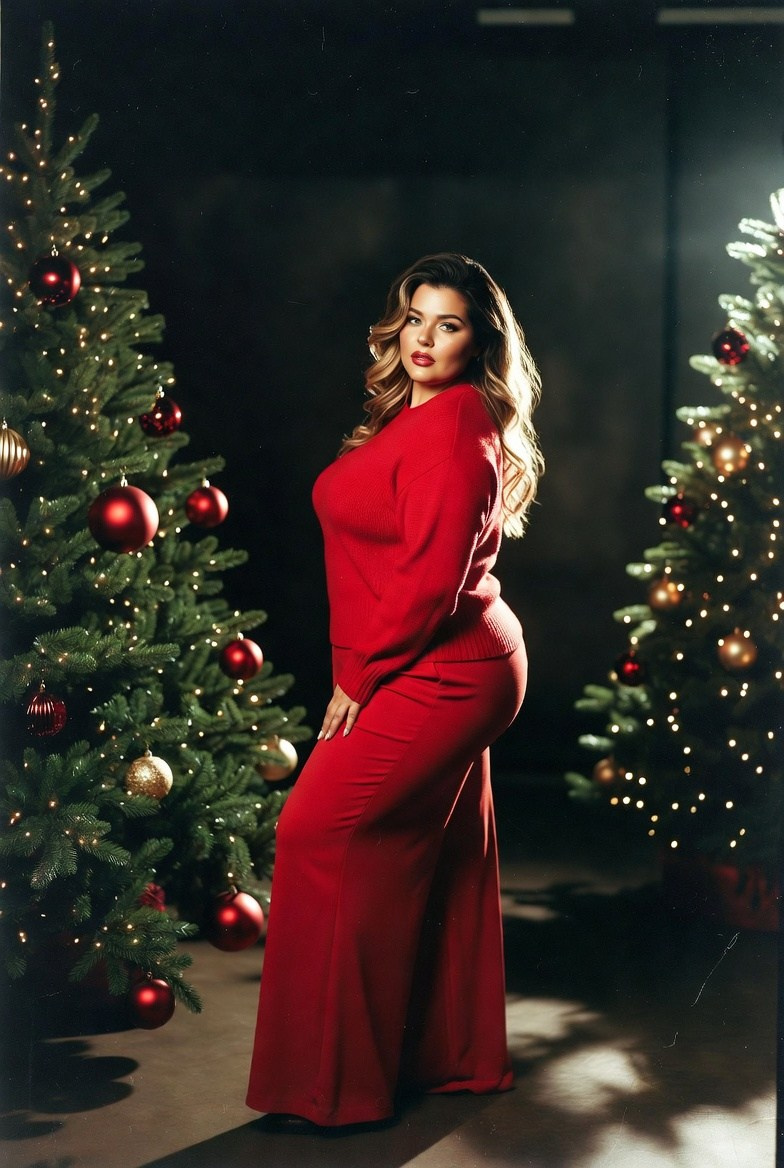 Плюс сайз в красном