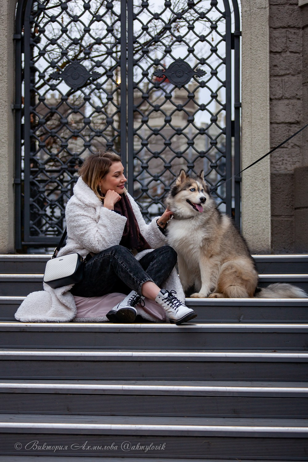 Прогулка с Хаски (Настя). Виктория Ахмылова. Фотограф в Москве