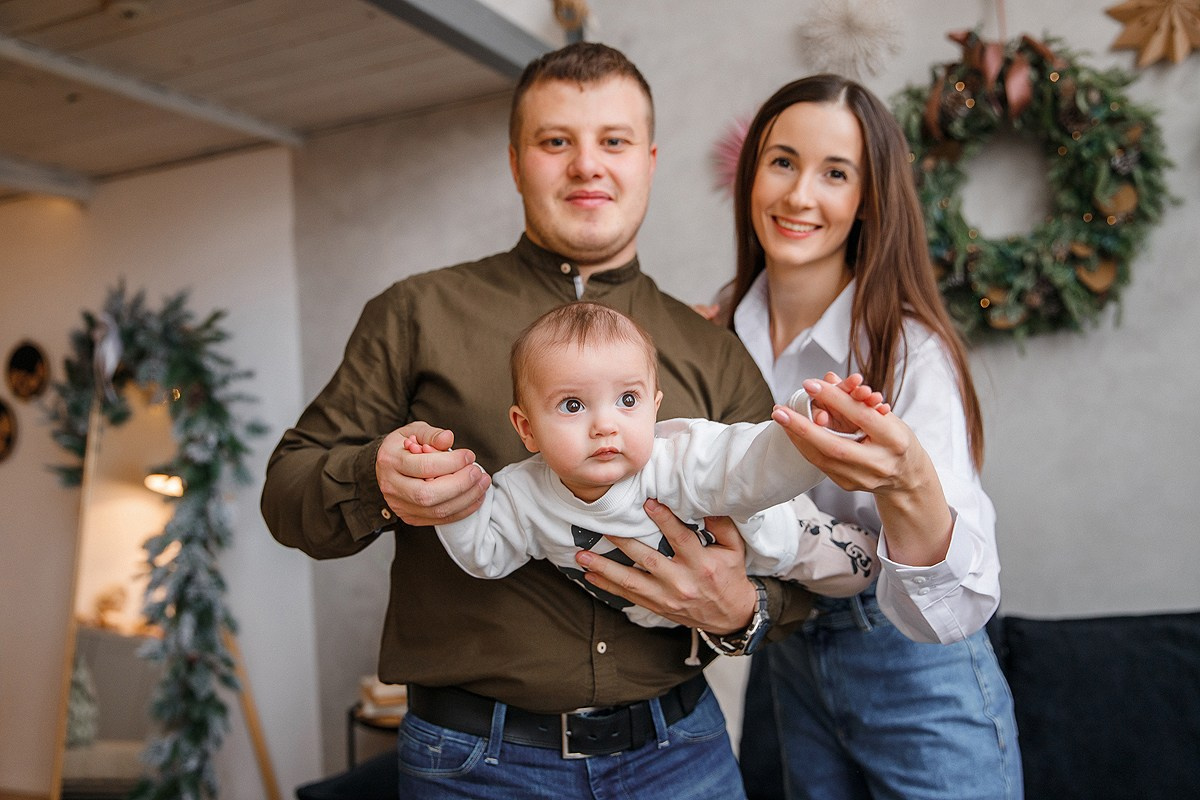 Зимняя фотосессия в студии. Фотограф Олеся Жомер