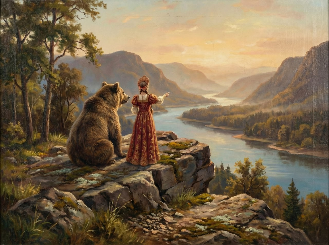 Варюша и медведь. Шаблоны и дизайны выпускных альбомов и фотокниг