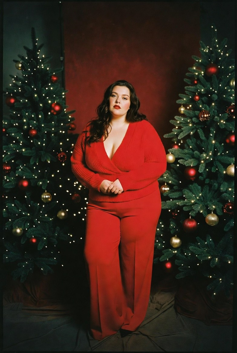 Плюс сайз в красном