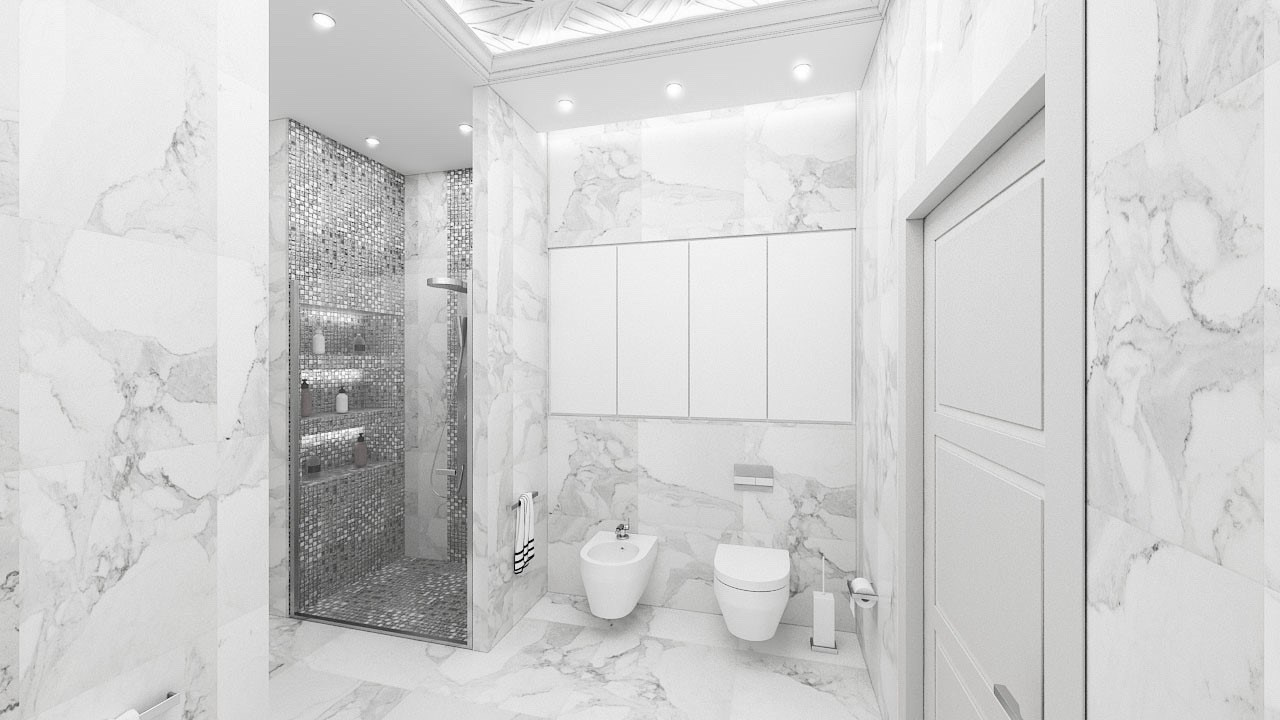 Кухня-гостиная, сан.узел и детская из частного дома в КП «Киварин Ручей». Дизайнер интерьера в Санкт-Петербурге Ольга Рытаровская