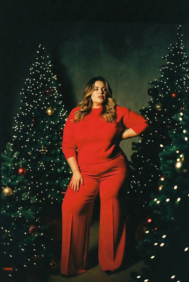 Плюс сайз в красном