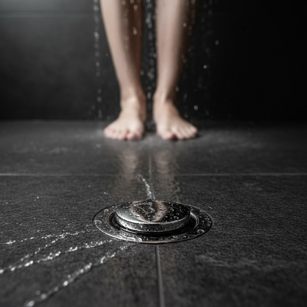 ИИ-фотосъемка. Сифон для душа. AI BURO